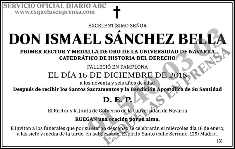 Ismael Sánchez Bella