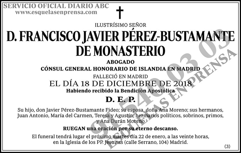Francisco Javier Pérez-Bustamante de Monasterio