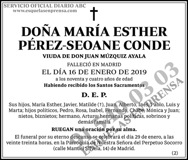 María Esther Pérez-Seoane Conde