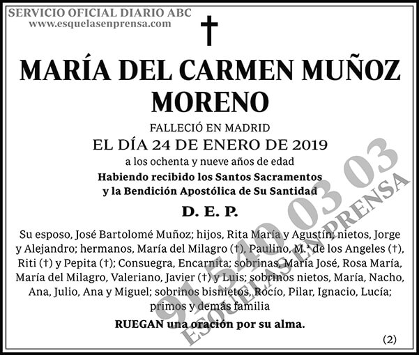 María del Carmen Muñoz Moreno