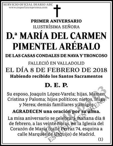 María del Carmen Pimentel Arébalo