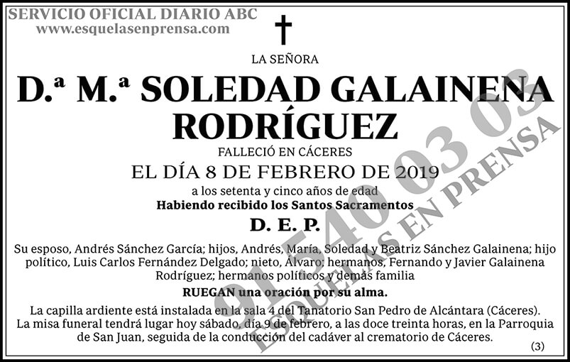 M.ª Soledad Galainena Rodríguez