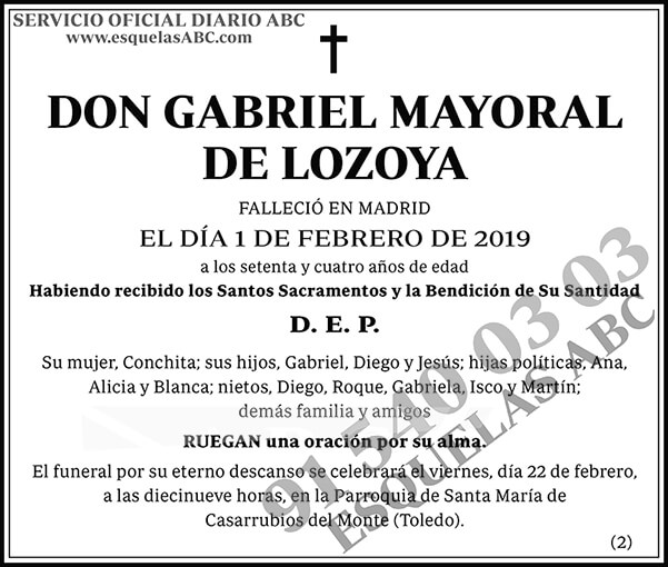 Gabriel Mayoral de Lozoya