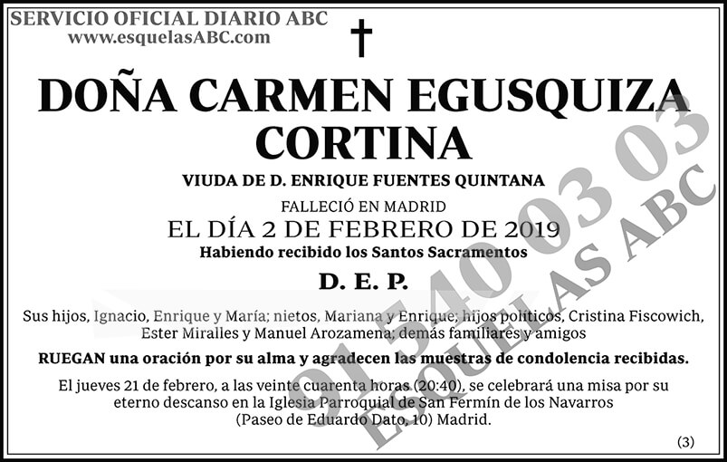 Carmen Egusquiza Cortina