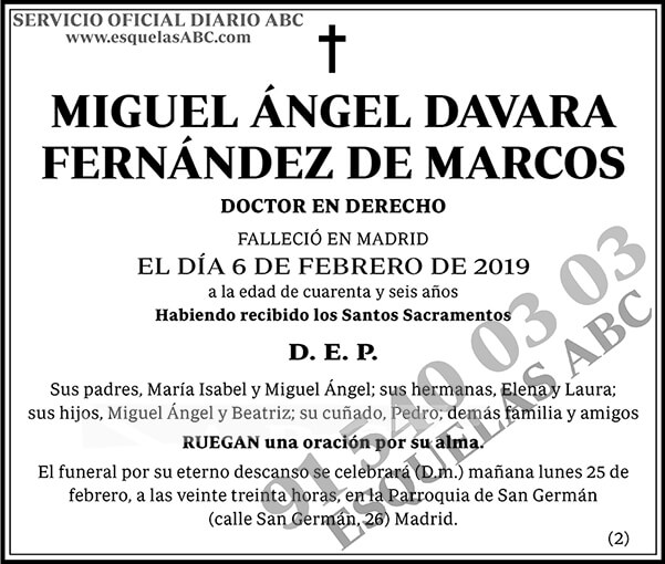 Miguel Ángel Davara Fernández de Marcos