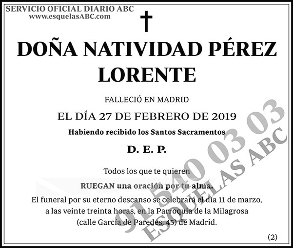 Natividad Pérez Lorente