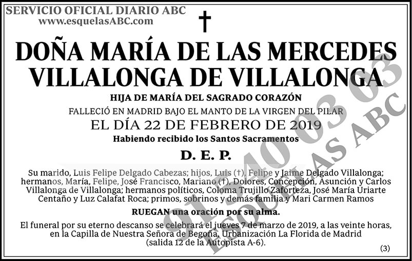 María de las Mercedes Villalonga de Villalonga