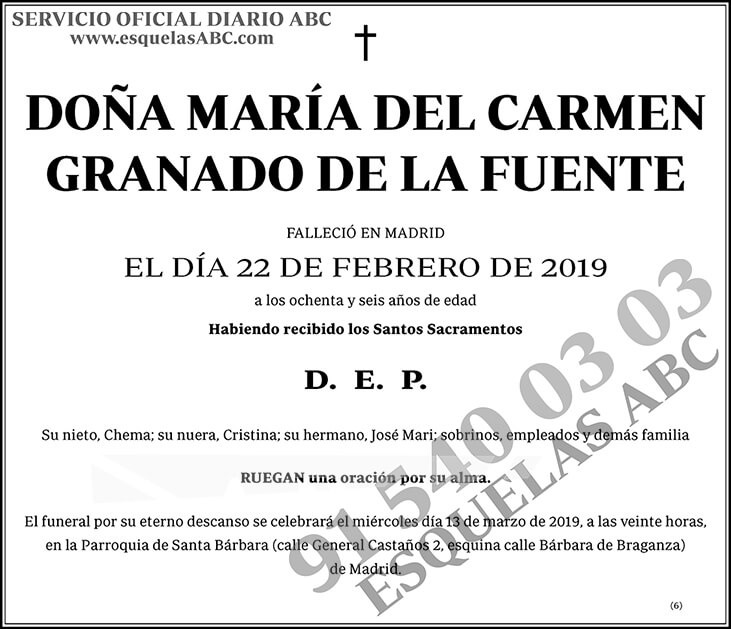 María del Carmen Granado de la Fuente