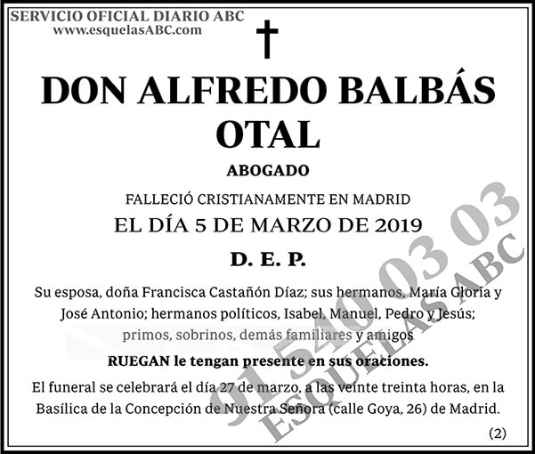 Alfredo Balbás Otal