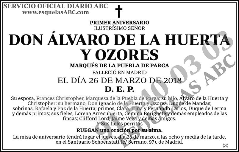 Álvaro de la Huerta y Ozores