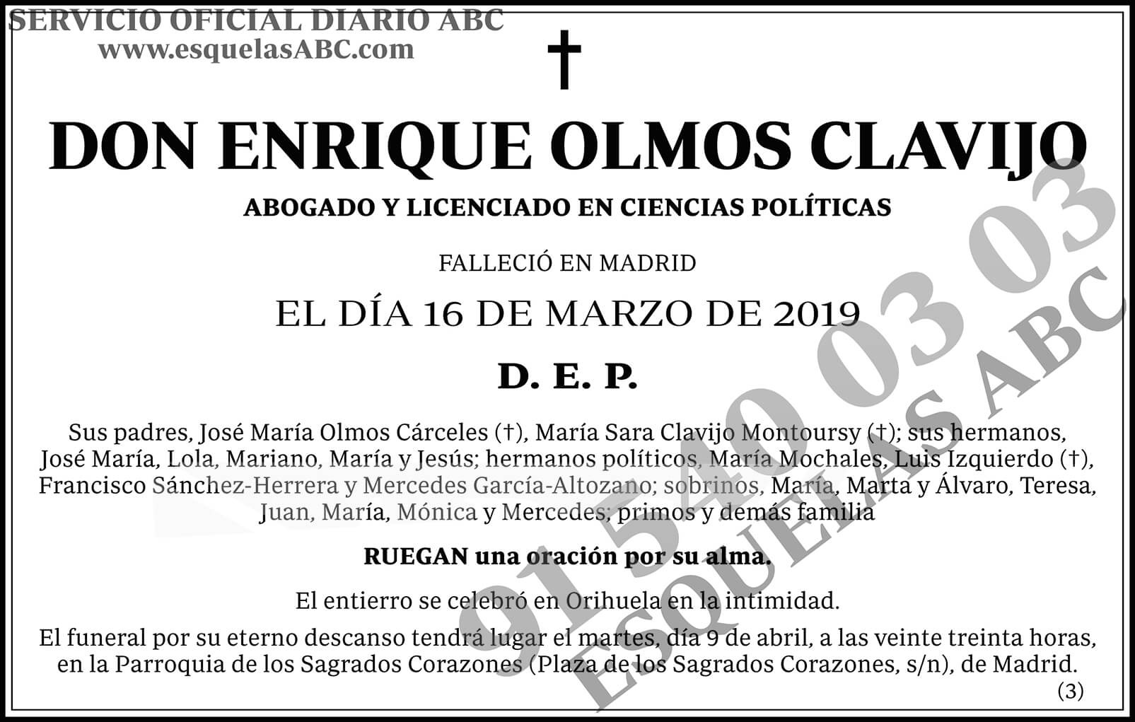 Enrique Olmos Clavijo