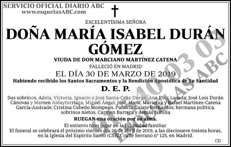 María Isabel Durán Gómez