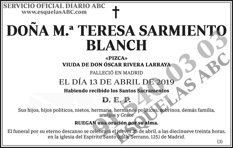 M.ª Teresa Sarmiento Blanch