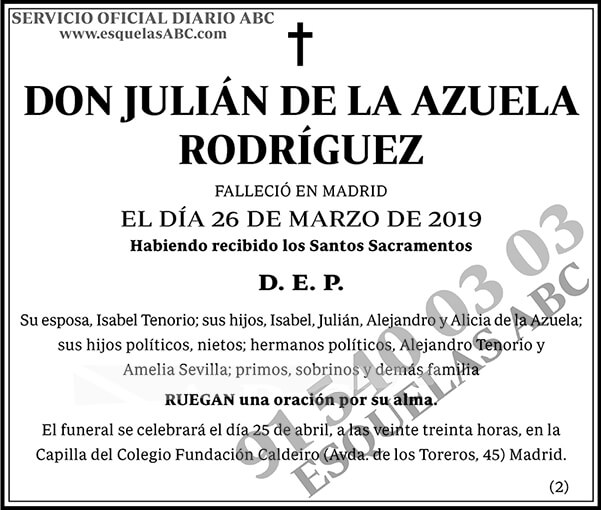 Julián de la Azuela Rodríguez