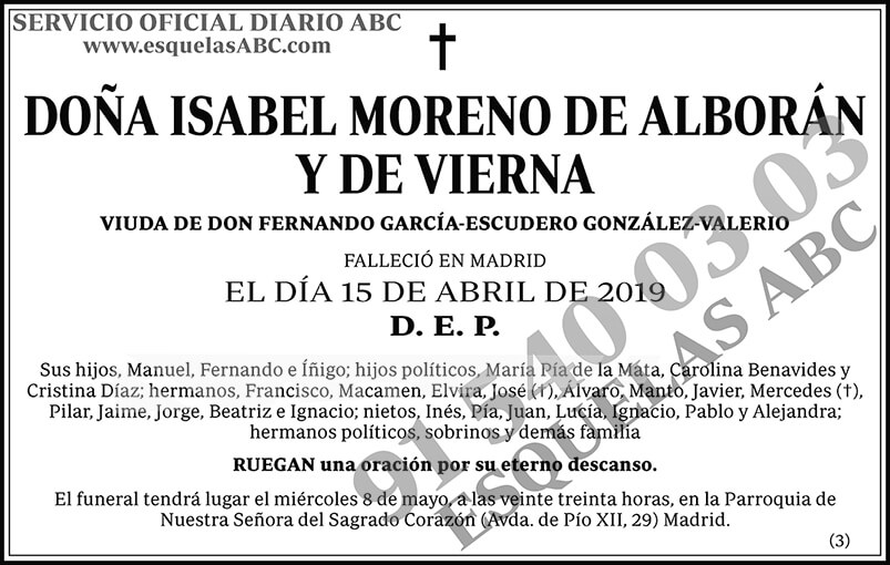 Isabel Moreno de Alborán y de Vierna