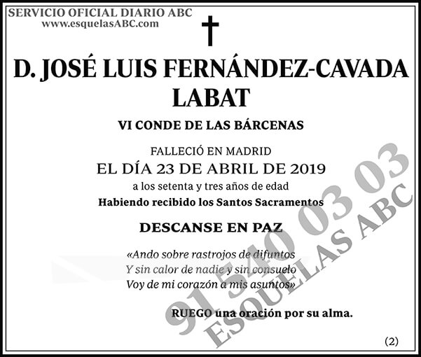 José Luis Fernández-Cavada Labat