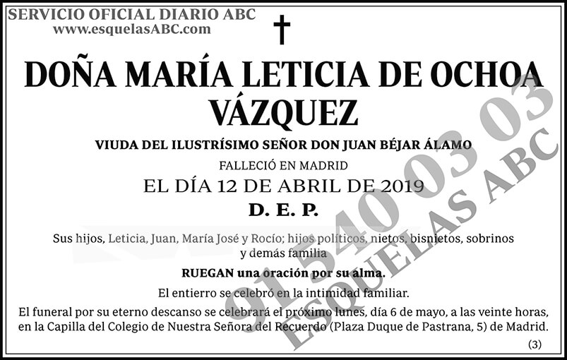 María Leticia de Ochoa Vázquez