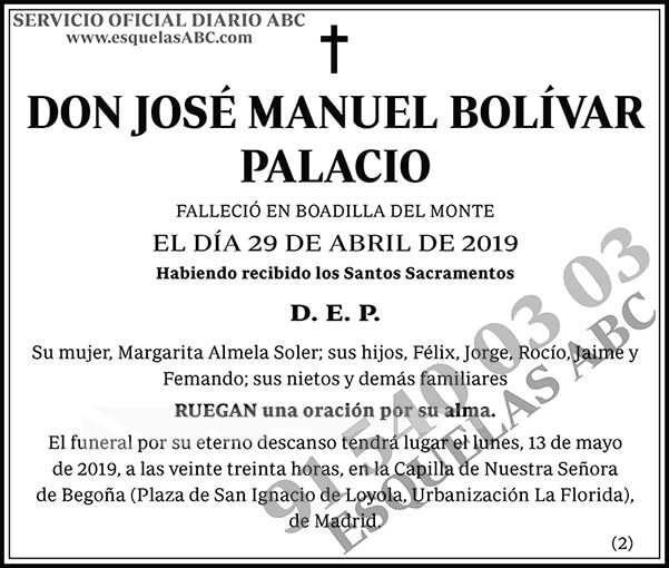 José Manuel Bolívar Palacio