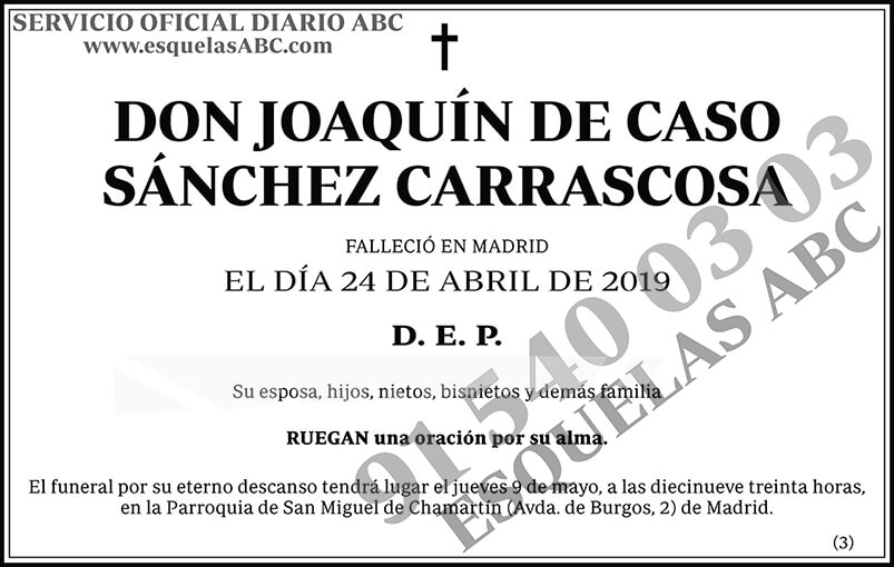 Joaquín de Caso Sánchez Carrascosa