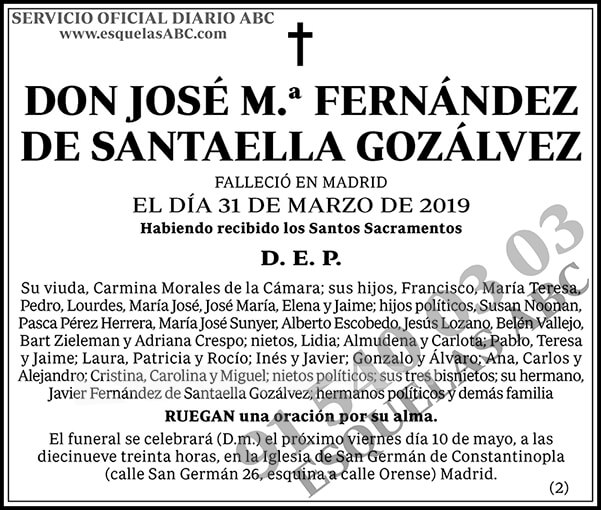 José M.ª Fernández de Santaella Gonzálvez