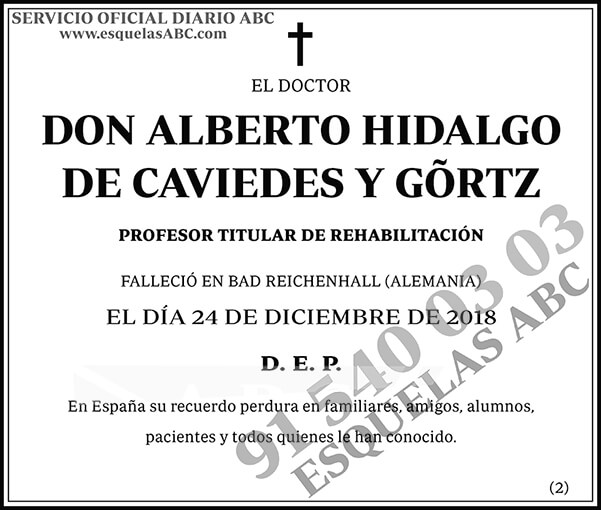 Alberto Hidalgo de Caviedes y Gortz