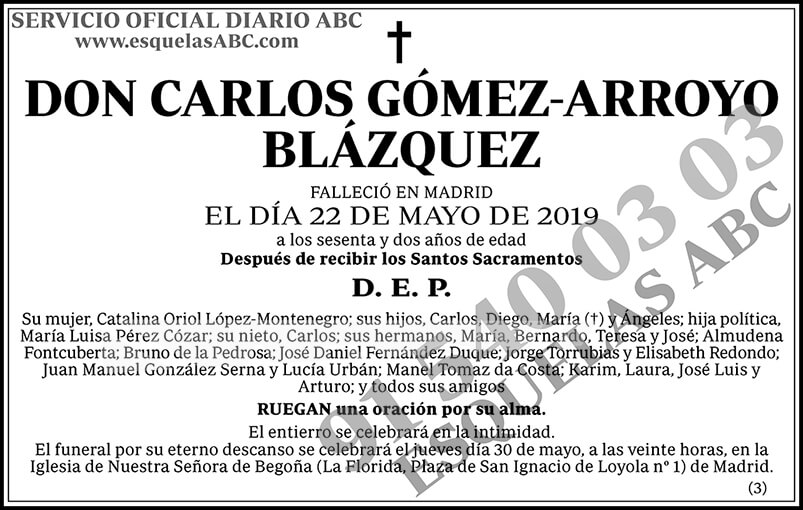Carlos Gómez-Arroyo Blázquez