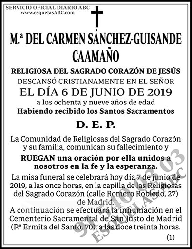 M.ª del Carmen Sánchez-Guisande Caamaño