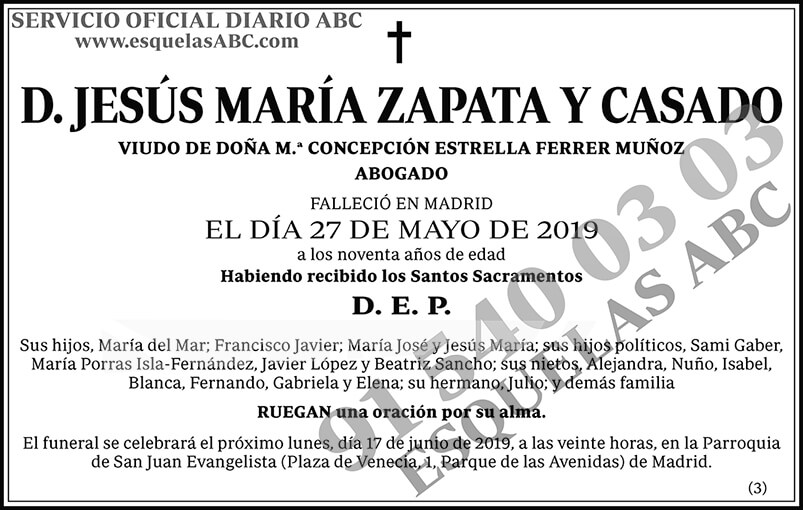 Jesús María Zapata y Casado