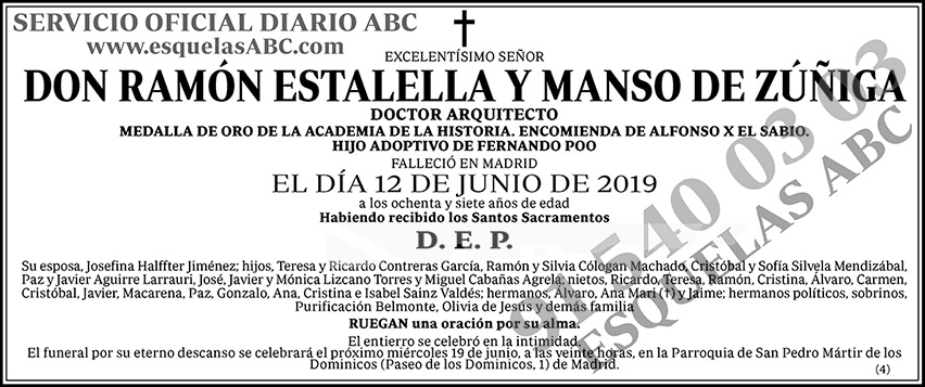 Ramón Estalella y Manso de Zúñiga