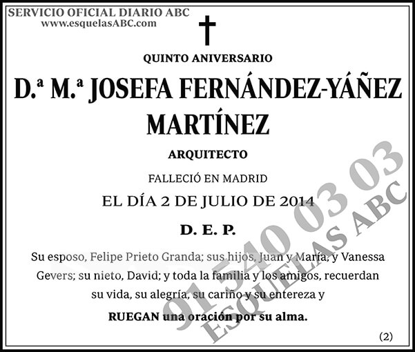 M.ª Josefa Fernández-Yáñez Martínez