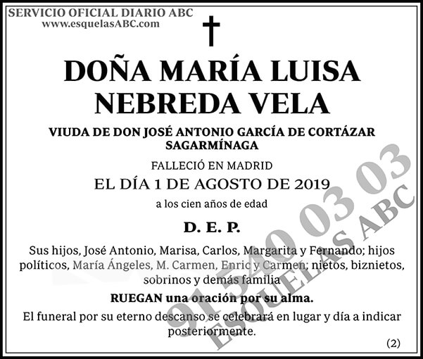 María Luisa Nebreda Vela