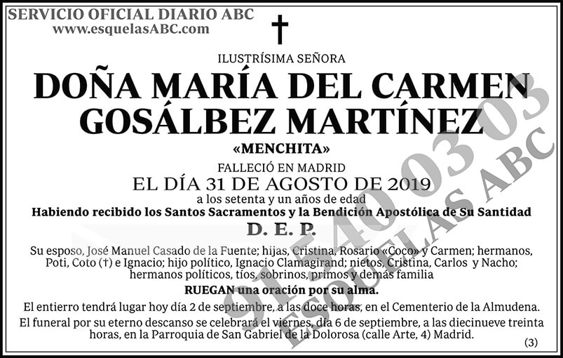 María del Carmen Gosálbez Martínez