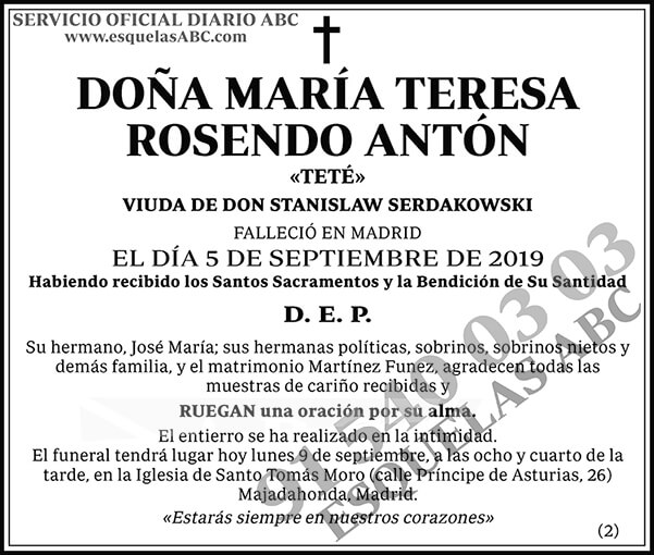 María Teresa Rosendo Antón