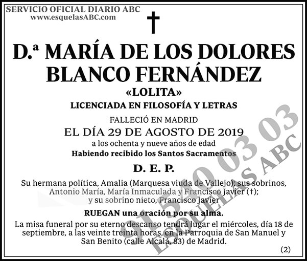 María de los Dolores Blanco Fernández