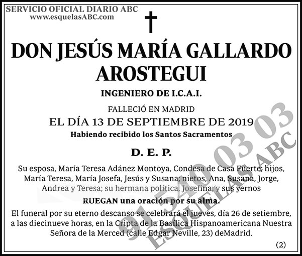 Jesús María Gallardo Arostegui