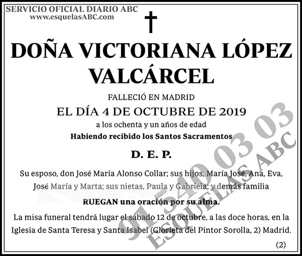 Victoriana López Valcárcel