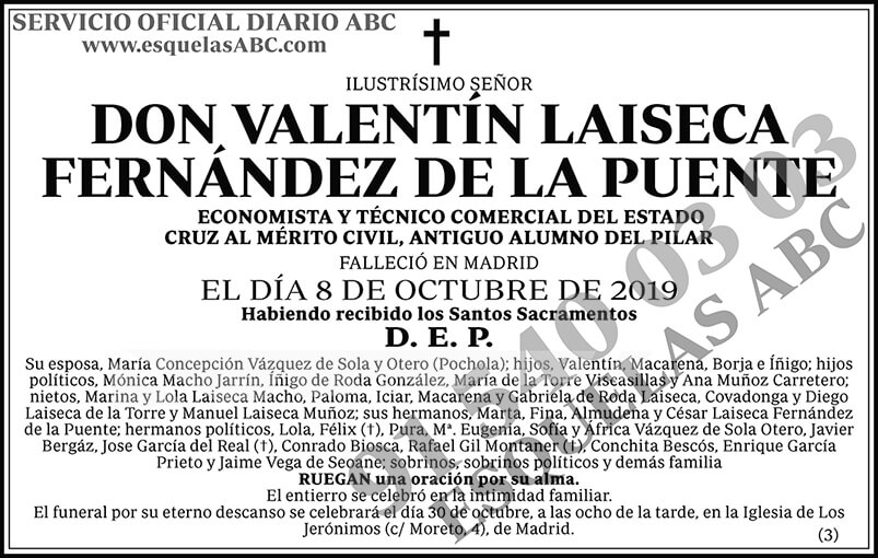 Valentín Laiseca Fernández de la Puente