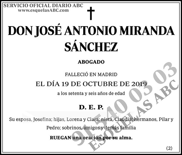 José Antonio Miranda Sánchez