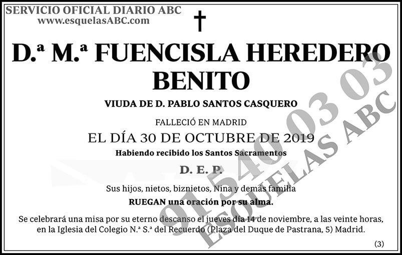 M.ª Fuencisla Heredero Benito