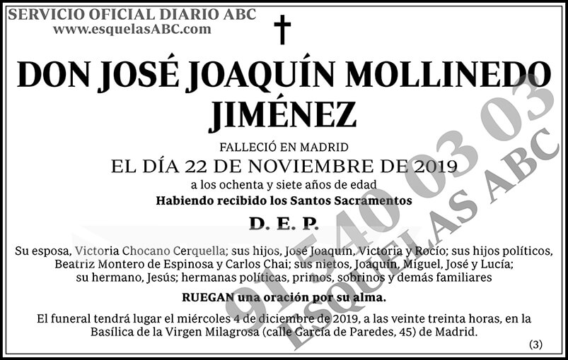 José Joaquín Mollinedo Jiménez