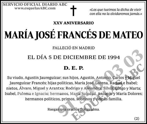 María José Francés de Mateo
