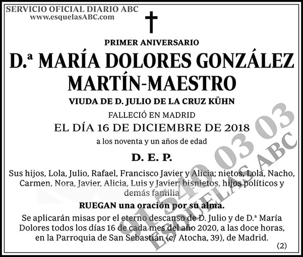 María Dolores González Martín-Maestro