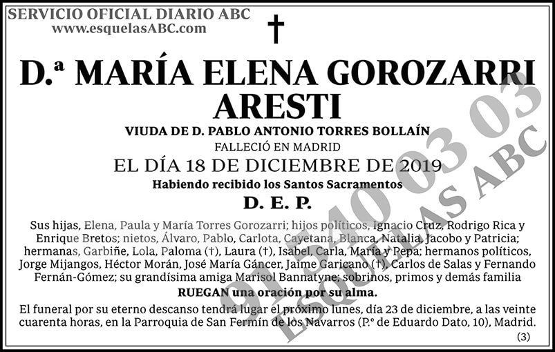 María Elena Gorozarri Aresti