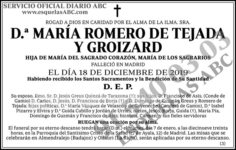 María Romero de Tejada y Groizard