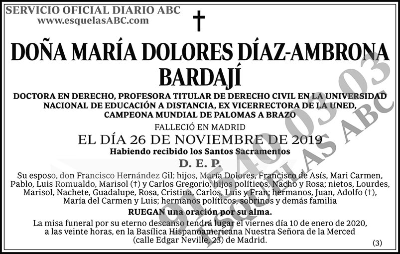 María Dolores Díaz-Ambrona Bardají