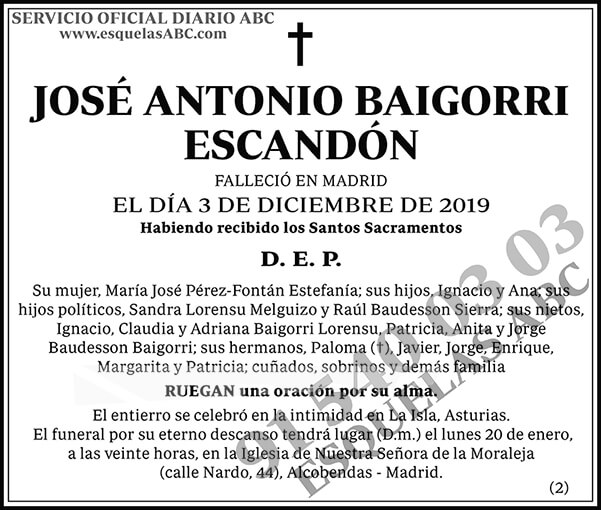José Antonio Baigorri Escandón