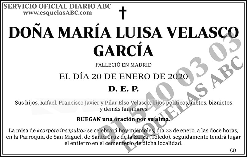 María Luisa Velasco García